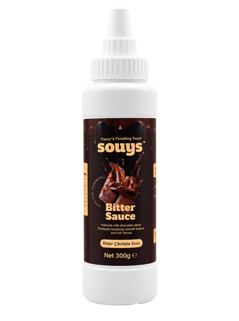 Souys Bitter Tatlı Sos 300 gr - Waffle & Krep & Pankek & Dondurma & Kahve ve Pasta Sosu